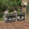 Vidaxl fioriera allevata con scaffale 200x50x75 cm grigio HKC