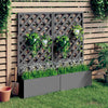 Plantadores Vidaxl con Latwerk 2 PCS 65x33x135 CM HKC Gray