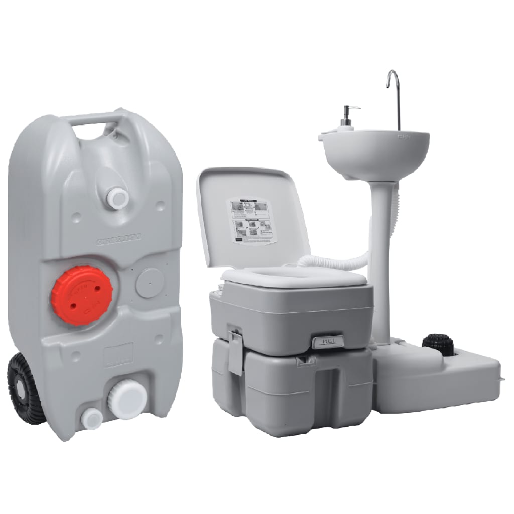 Vidaxl Camping Wilet e Washbasin con serbatoio dell'acqua