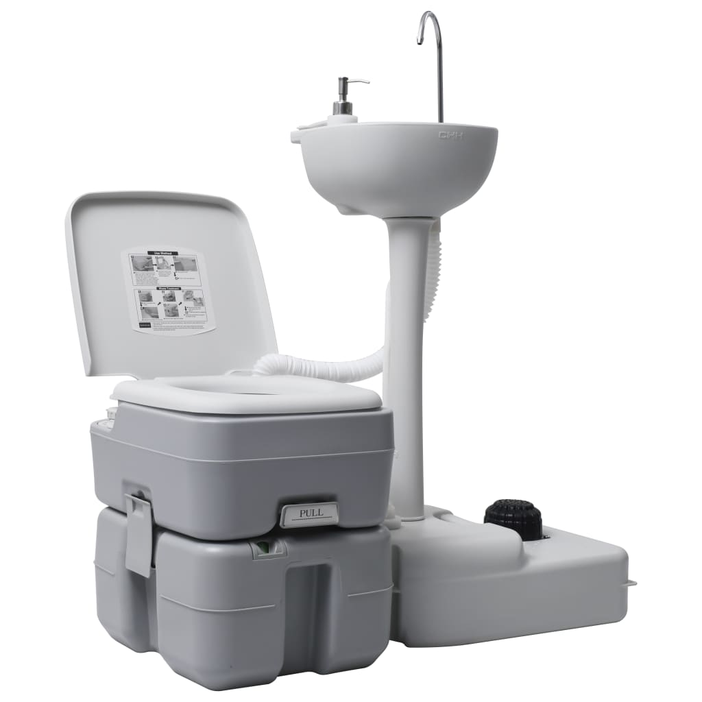 Vidaxl Camping Wilet e Washbasin con serbatoio dell'acqua
