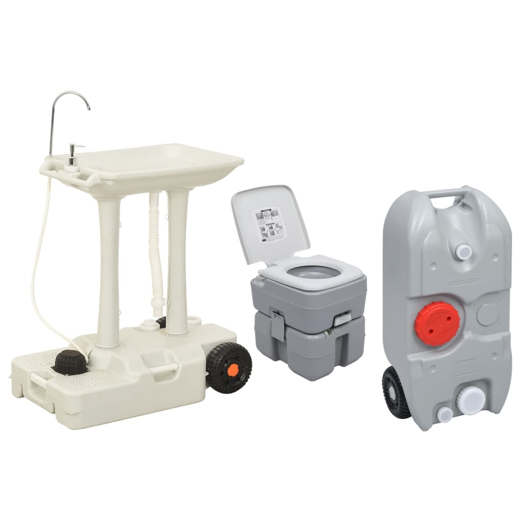 Vidaxl Camping Wilet e Washbasin con serbatoio dell'acqua