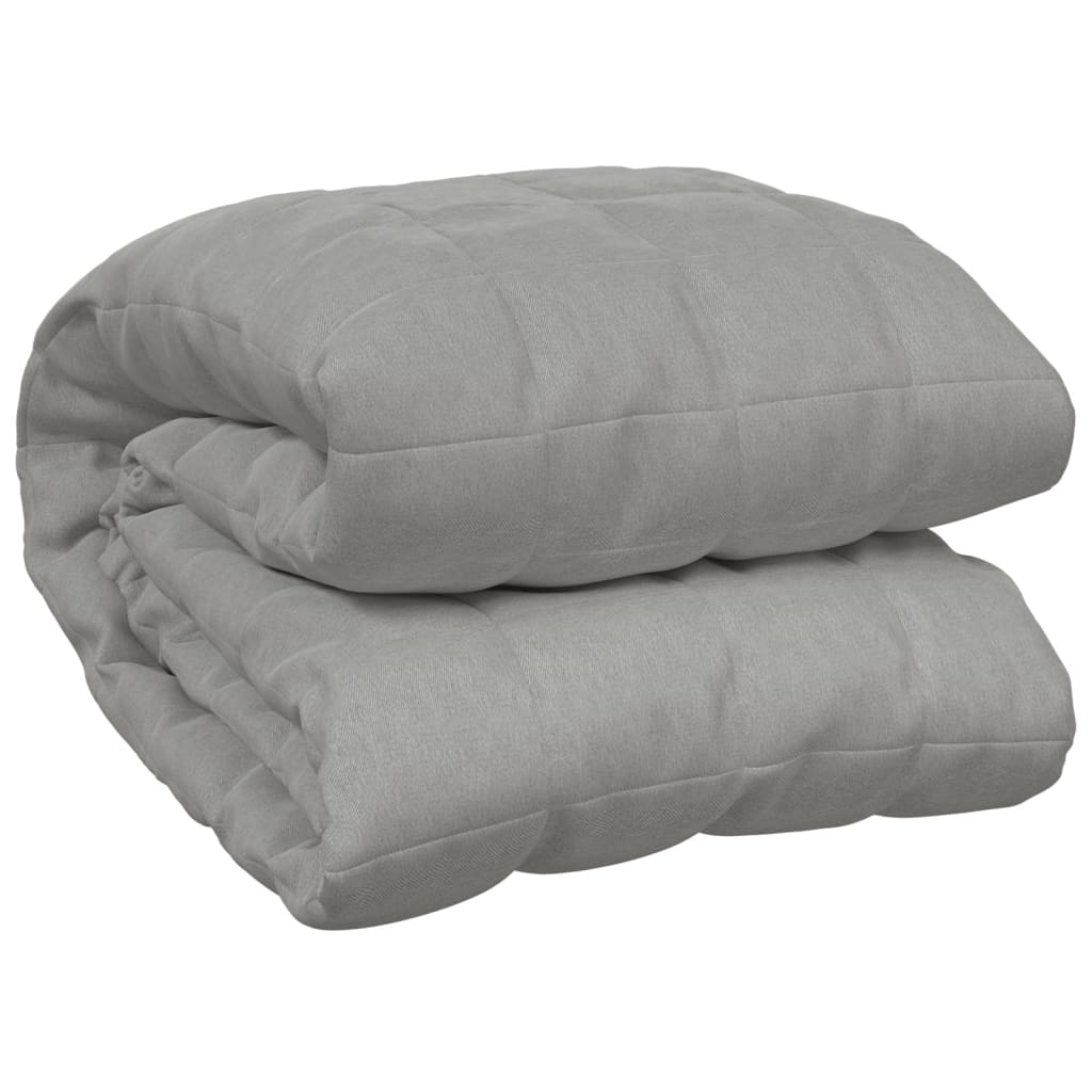 VIDAXL Coperta debole 200x220 cm 9 kg di tessuto grigio