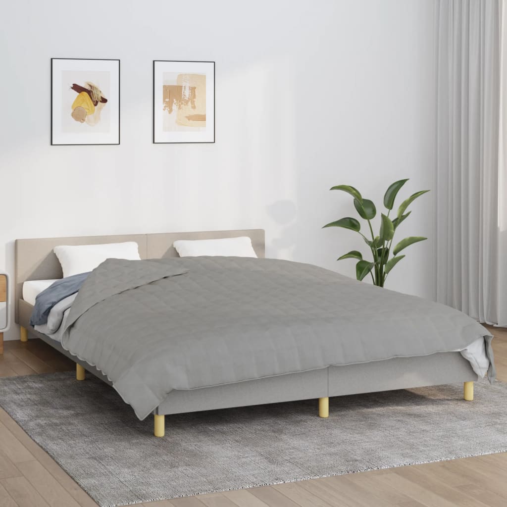 VIDAXL Coperta debole 200x230 cm 9 kg di tessuto grigio