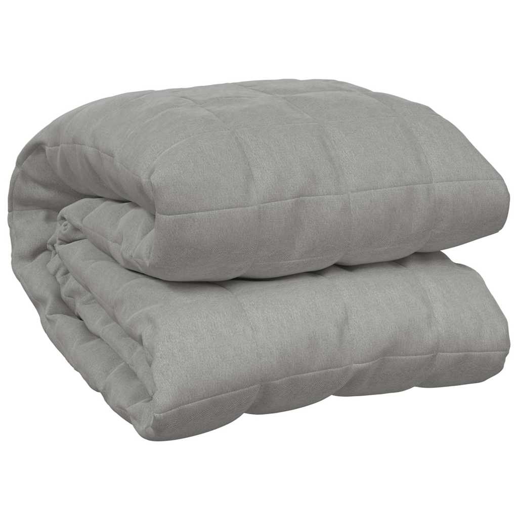 VIDAXL Coperta debole 200x220 cm 13 kg di tessuto grigio
