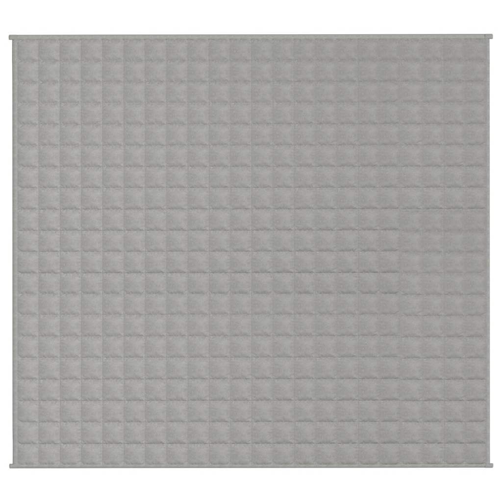 VIDAXL Coperta debole 200x220 cm 13 kg di tessuto grigio