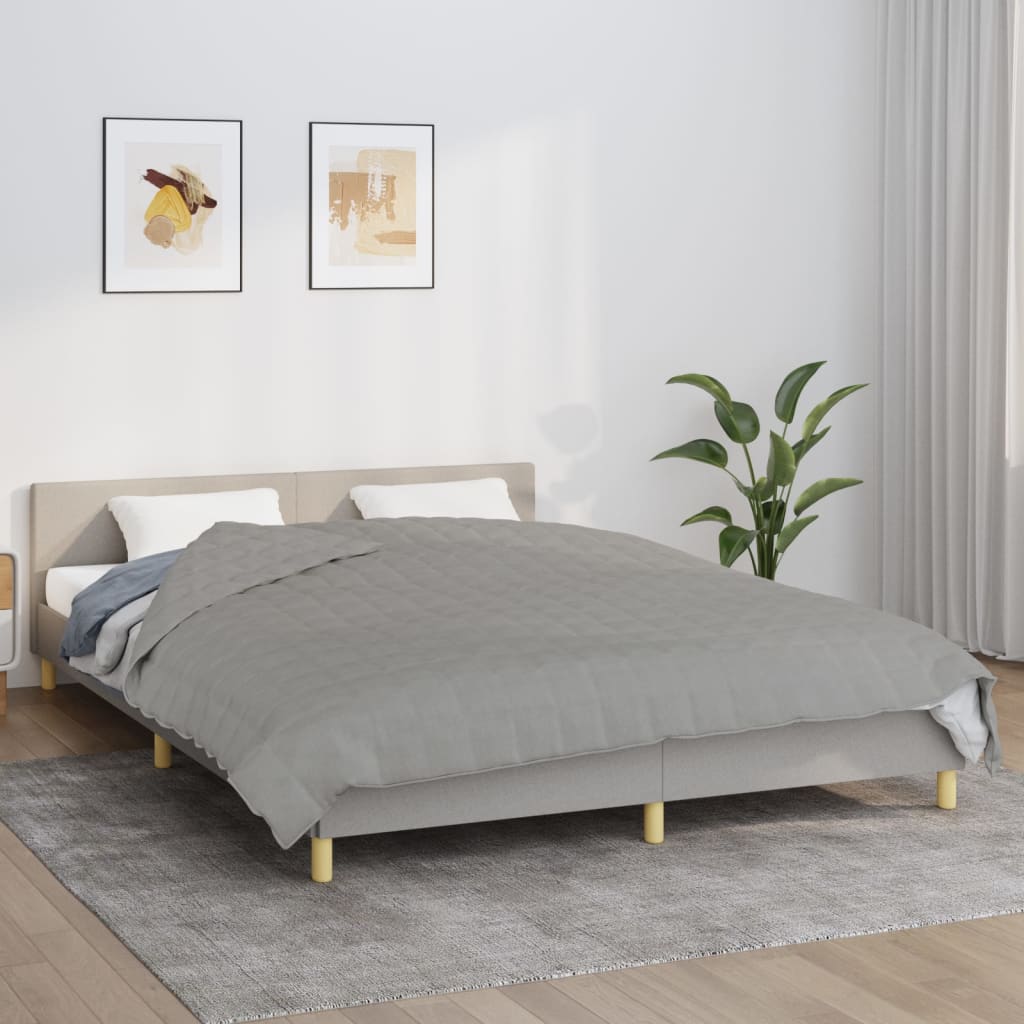 VIDAXL Coperta debole 200x230 cm 13 kg di tessuto grigio