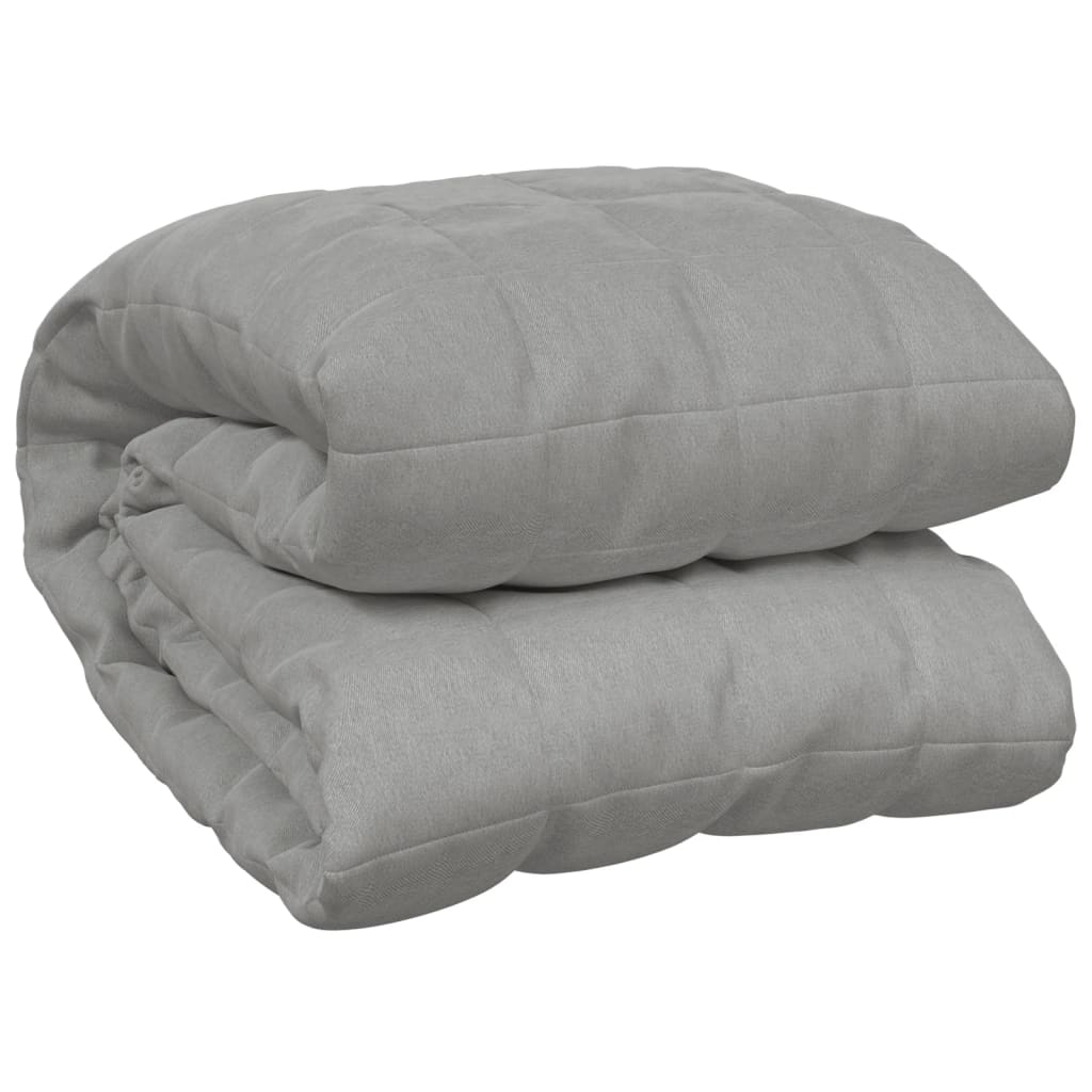VIDAXL Coperta debole 220x240 cm 11 kg di tessuto grigio