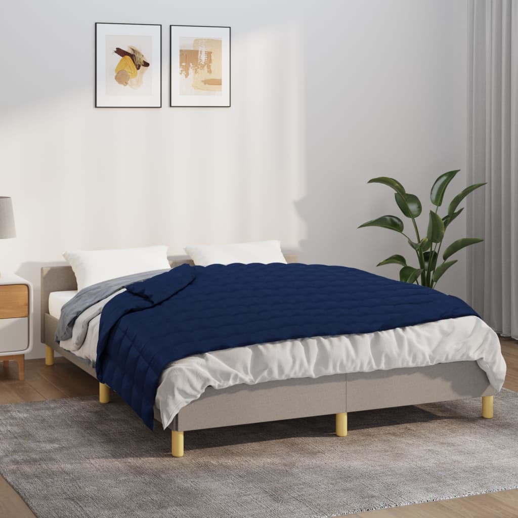 VIDAXL Coperta debole 140x200 cm 6 kg di tessuto blu
