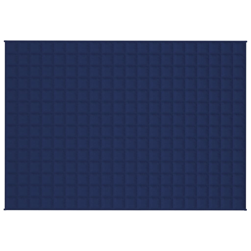 VIDAXL Coperta debole 137x200 cm 10 kg di tessuto blu