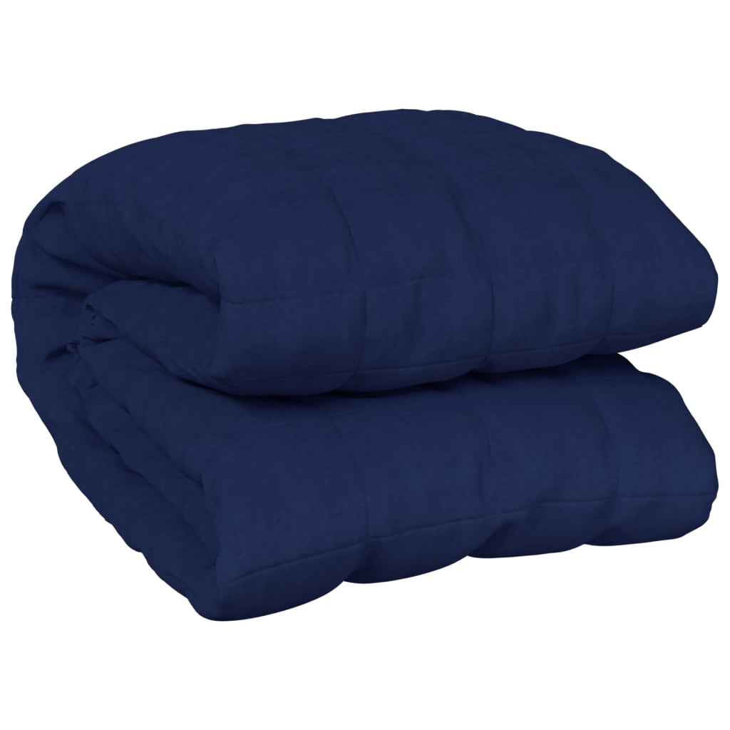 VIDAXL Coperta debole 200x220 cm 13 kg di tessuto blu
