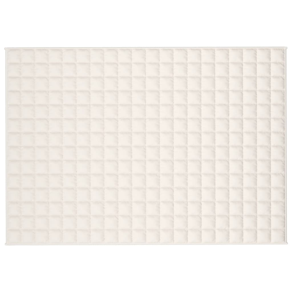 Manta de débil de Vidaxl 137x200 cm 10 kg de crema de luz de tela