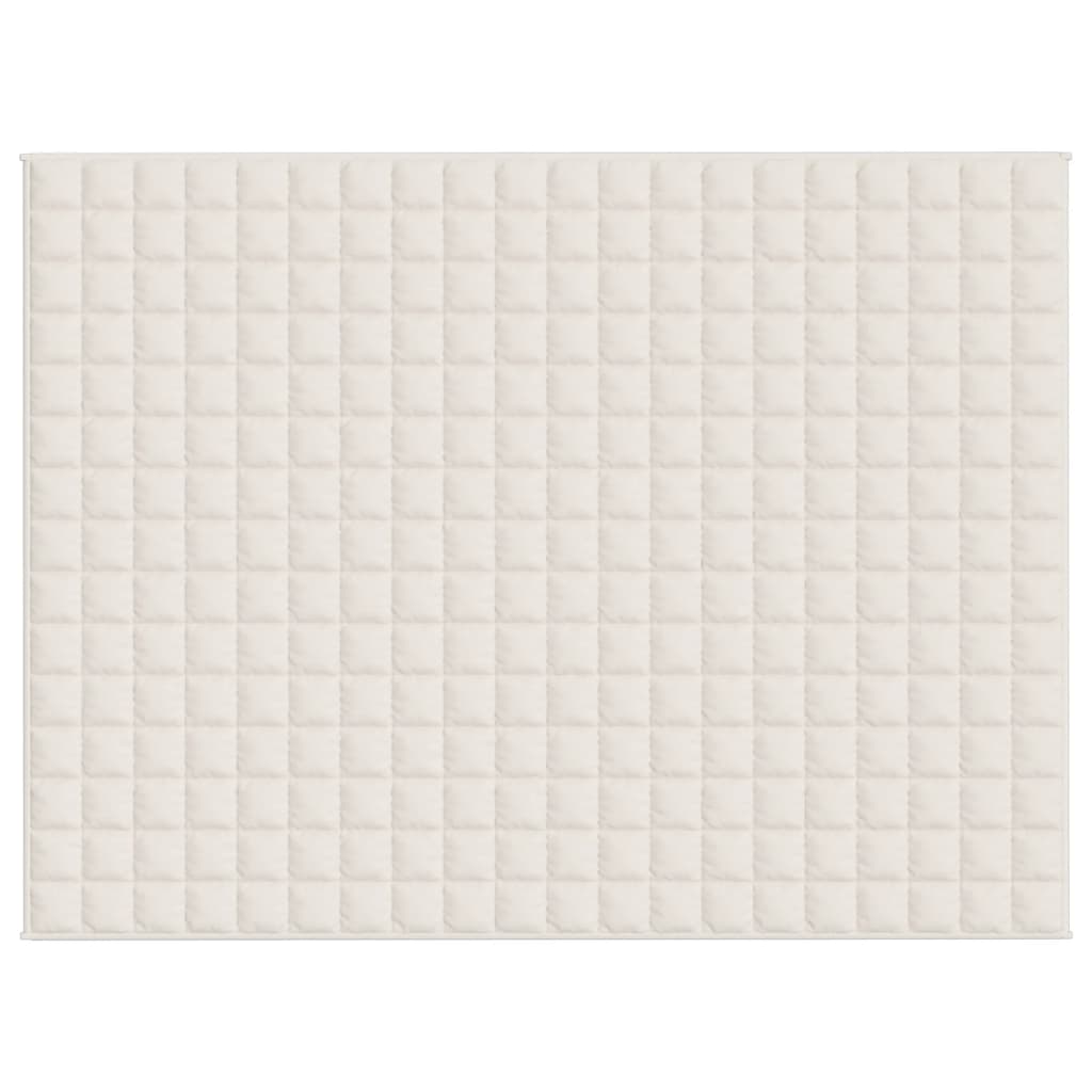 VIDAXL Coperta debole 152x203 cm 11 kg Crema leggera in tessuto