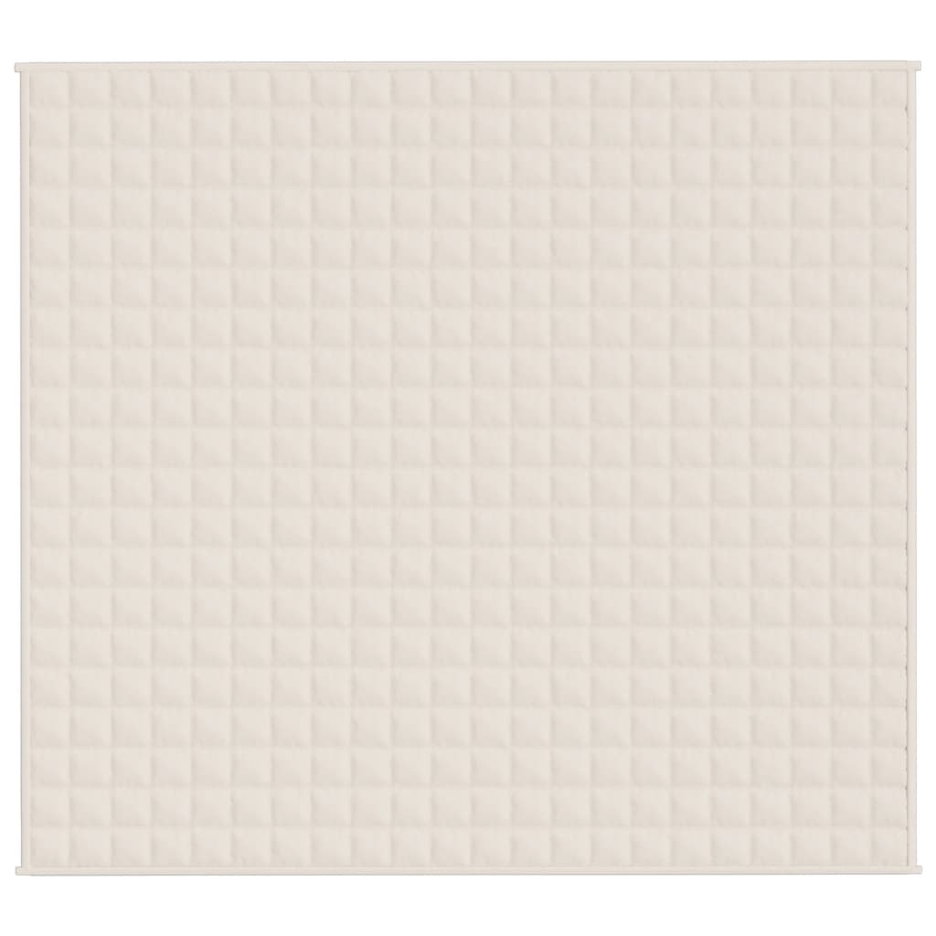 Manta de débil de Vidaxl 200x230 cm 9 kg de crema de luz de tela