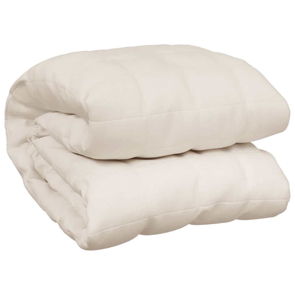 VIDAXL Coperta debole 220x240 cm 11 kg Crema leggera in tessuto