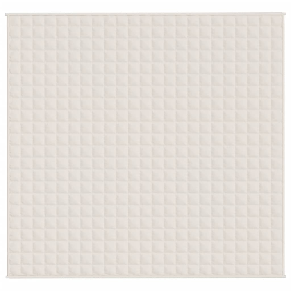 VIDAXL Coperta debole 220x240 cm 11 kg Crema leggera in tessuto