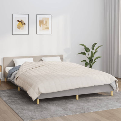 Manta de débil de Vidaxl 220x240 cm 11 kg de crema de luz de tela -Coleada