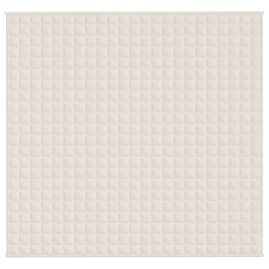 VIDAXL Coperta debole 220x230 cm 15 kg Crema leggera in tessuto
