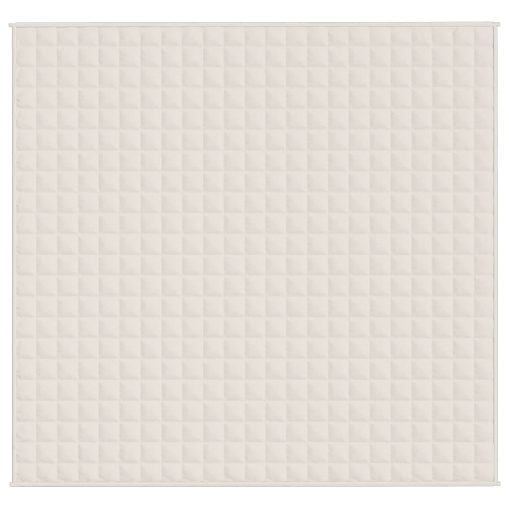 VIDAXL Coperta debole 220x240 cm 15 kg Crema leggera in tessuto