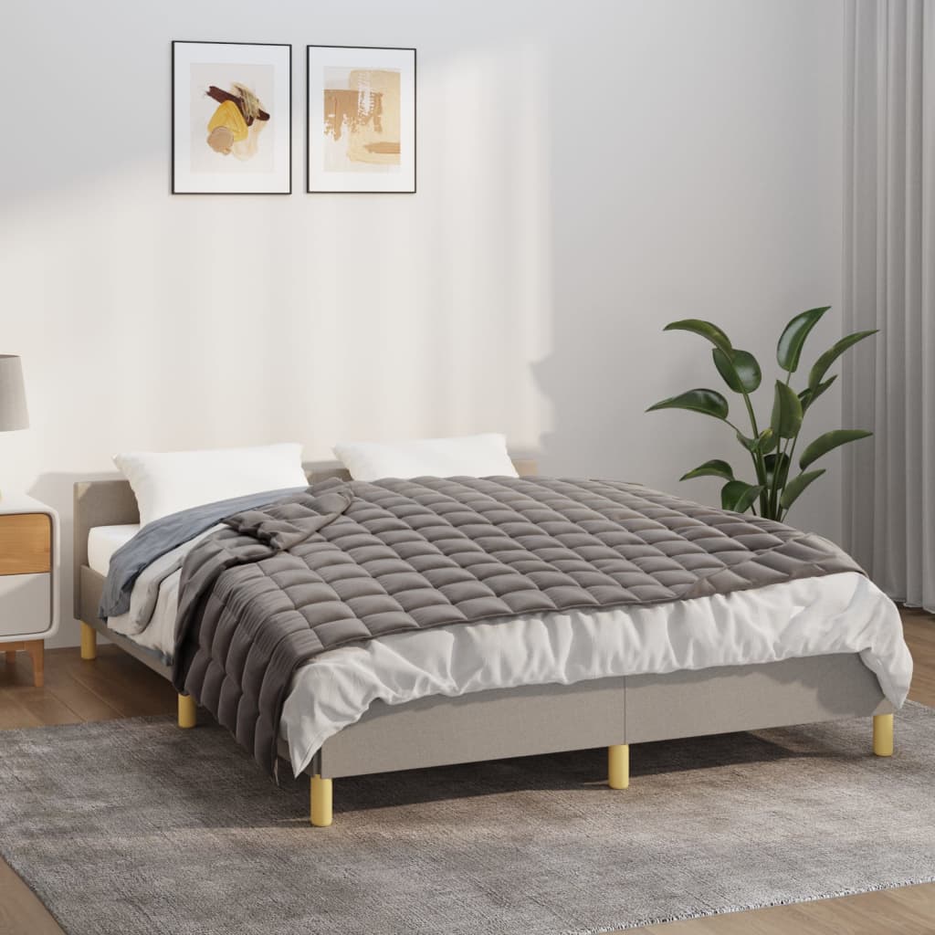 VIDAXL Coperta debole 135x200 cm 6 kg di tessuto grigio