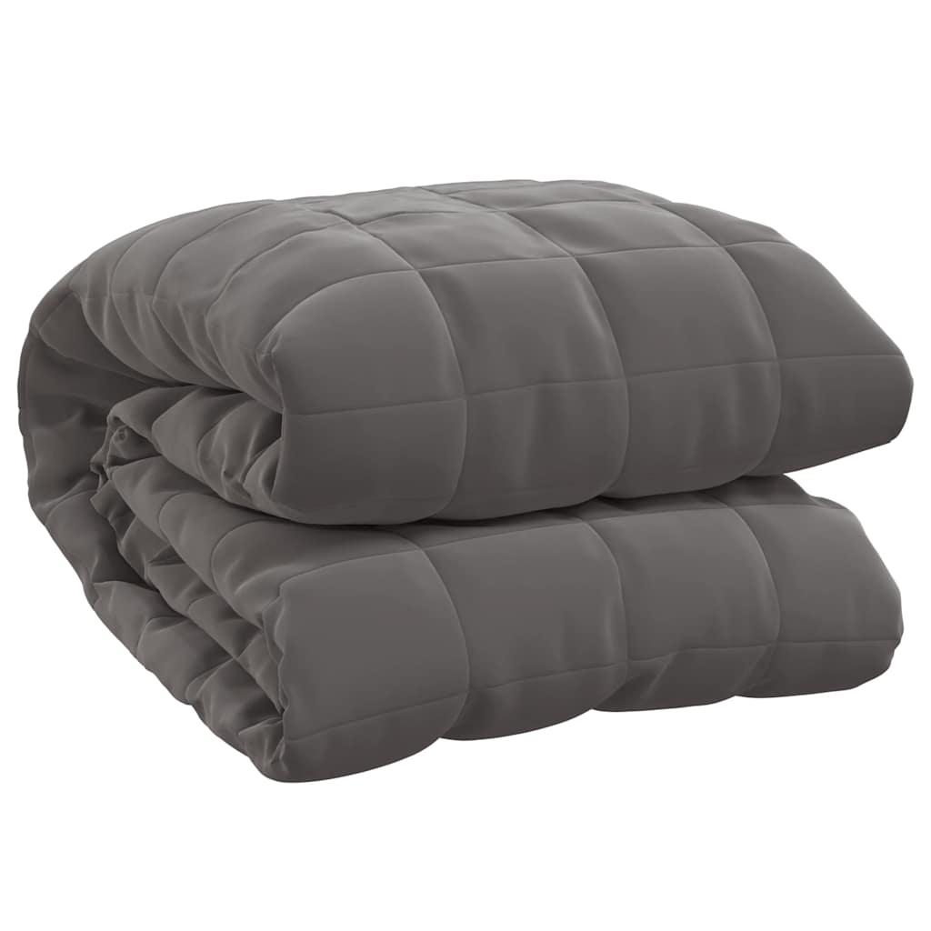 VIDAXL Coperta debole 220x240 cm 11 kg di tessuto grigio
