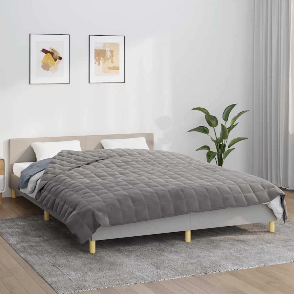 VIDAXL Coperta debole 220x240 cm 11 kg di tessuto grigio