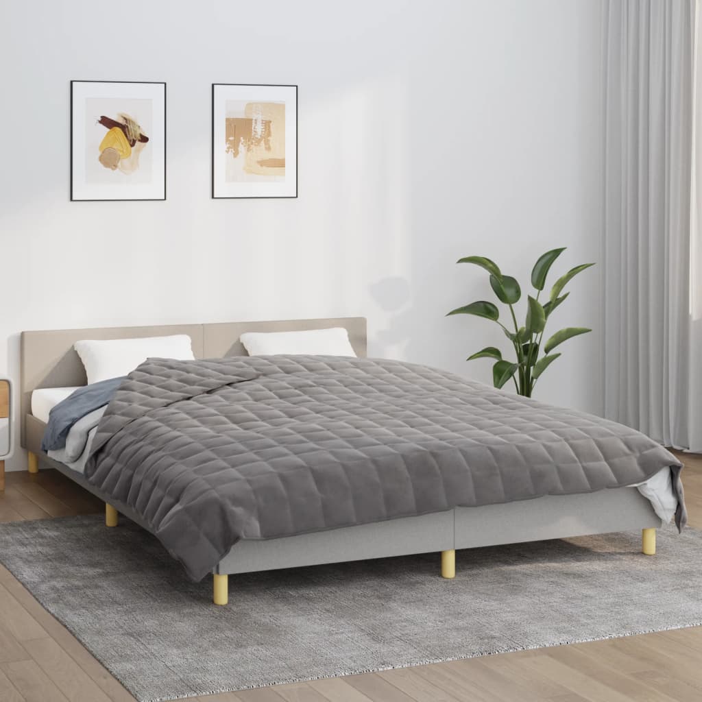 Vidaxl Weakage Manta 220x240 cm 15 kg de tela gris