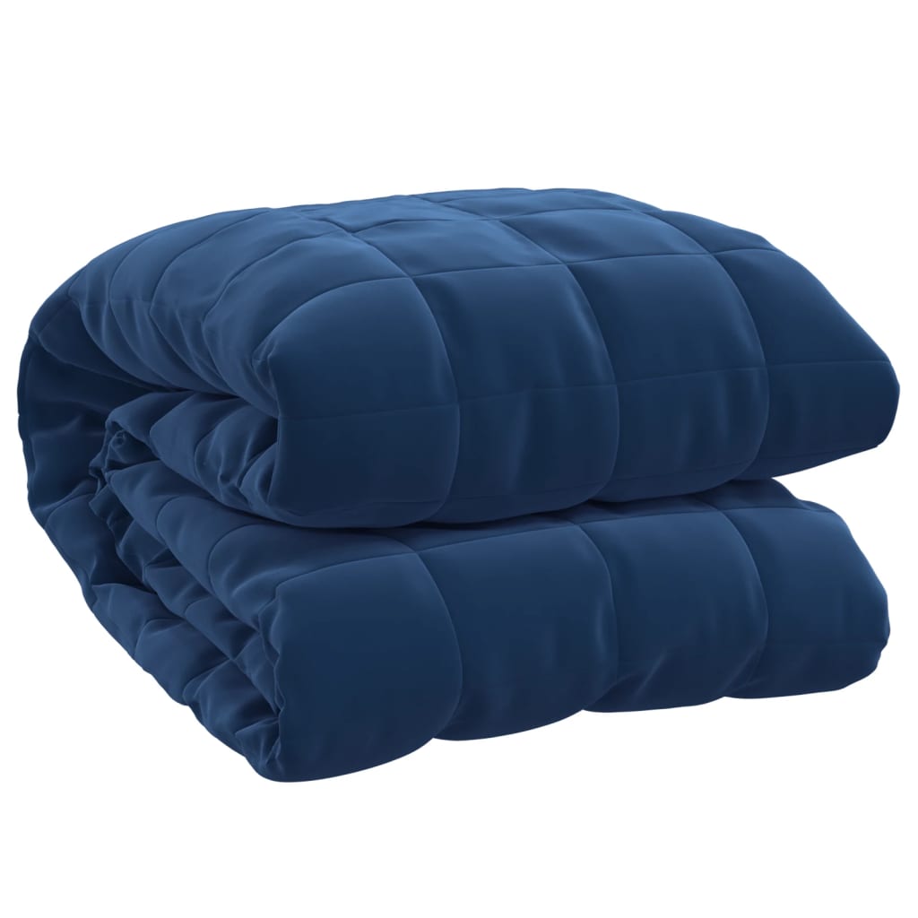VIDAXL Coperta debole 122x183 cm 5 kg di tessuto blu