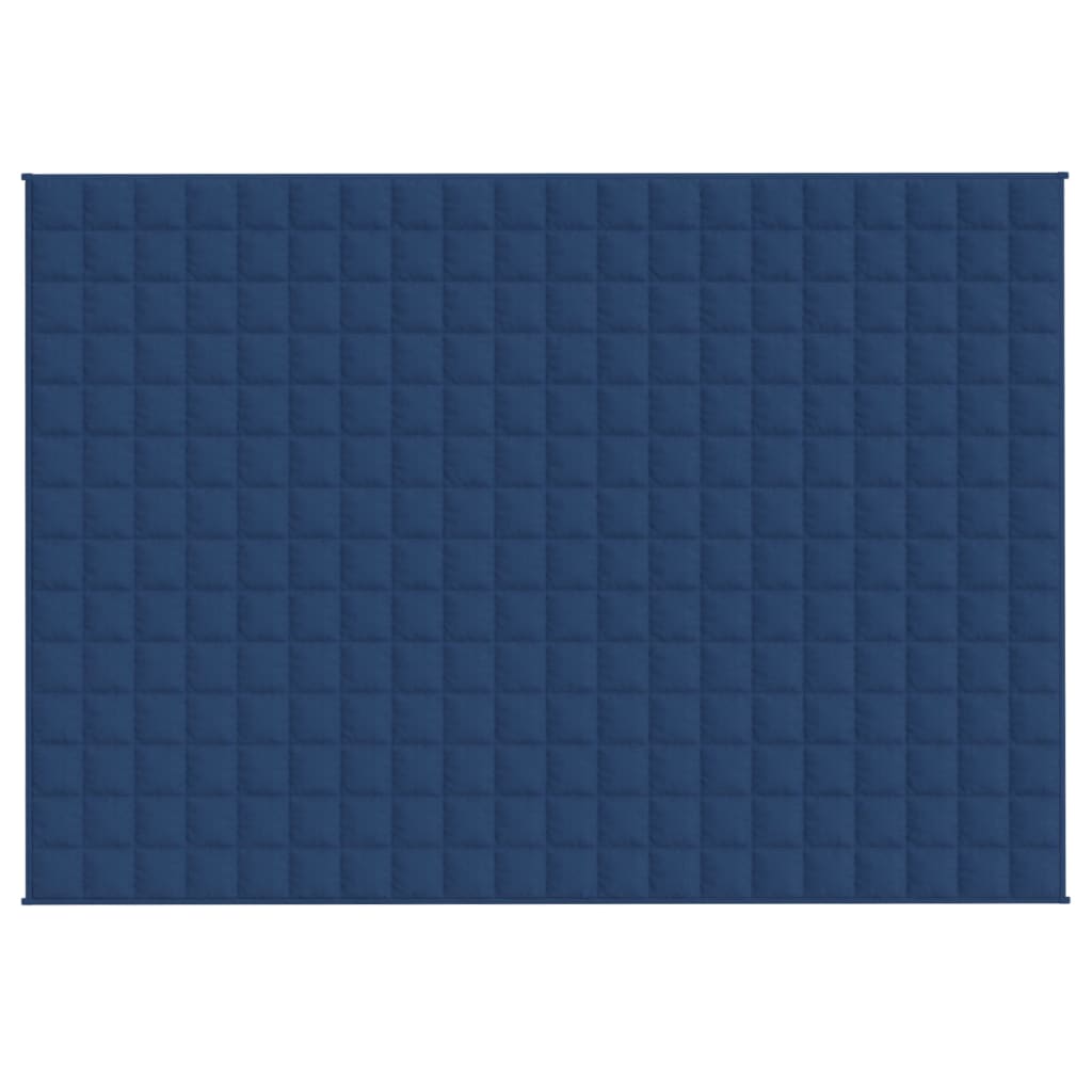 VIDAXL Coperta debole 140x200 cm 10 kg di tessuto blu