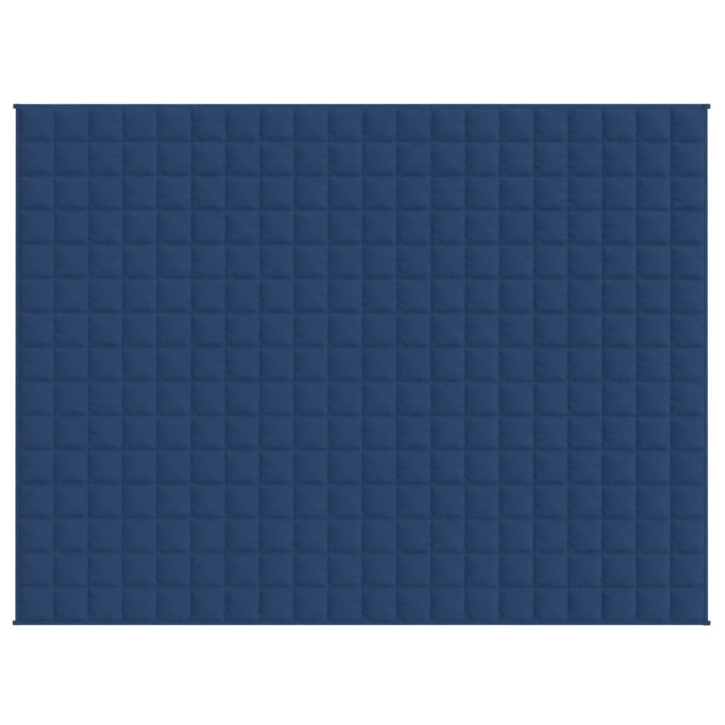 VIDAXL Coperta debole 152x203 cm 11 kg di tessuto blu