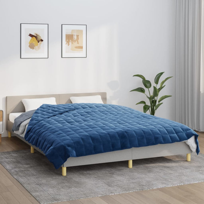 Manta de débil de Vidaxl 200x220 cm 9 kg de tela azul