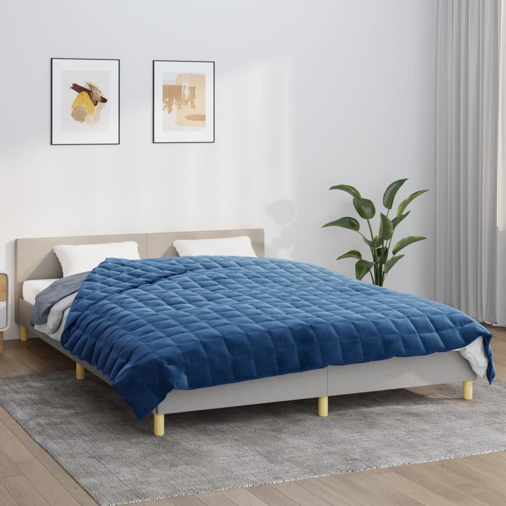 Vidaxl Weakage Manta 220x230 cm 11 kg de tela azul