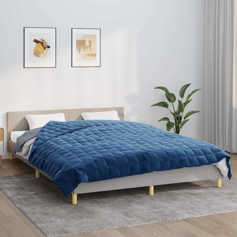 Vidaxl Weakage Manta 220x240 cm 11 kg de tela azul