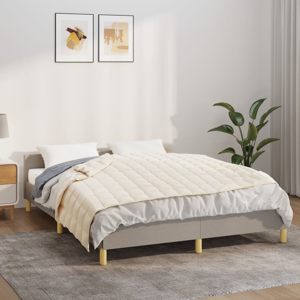 VIDAXL Coperta debole 135x200 cm 6 kg di crema leggera in tessuto