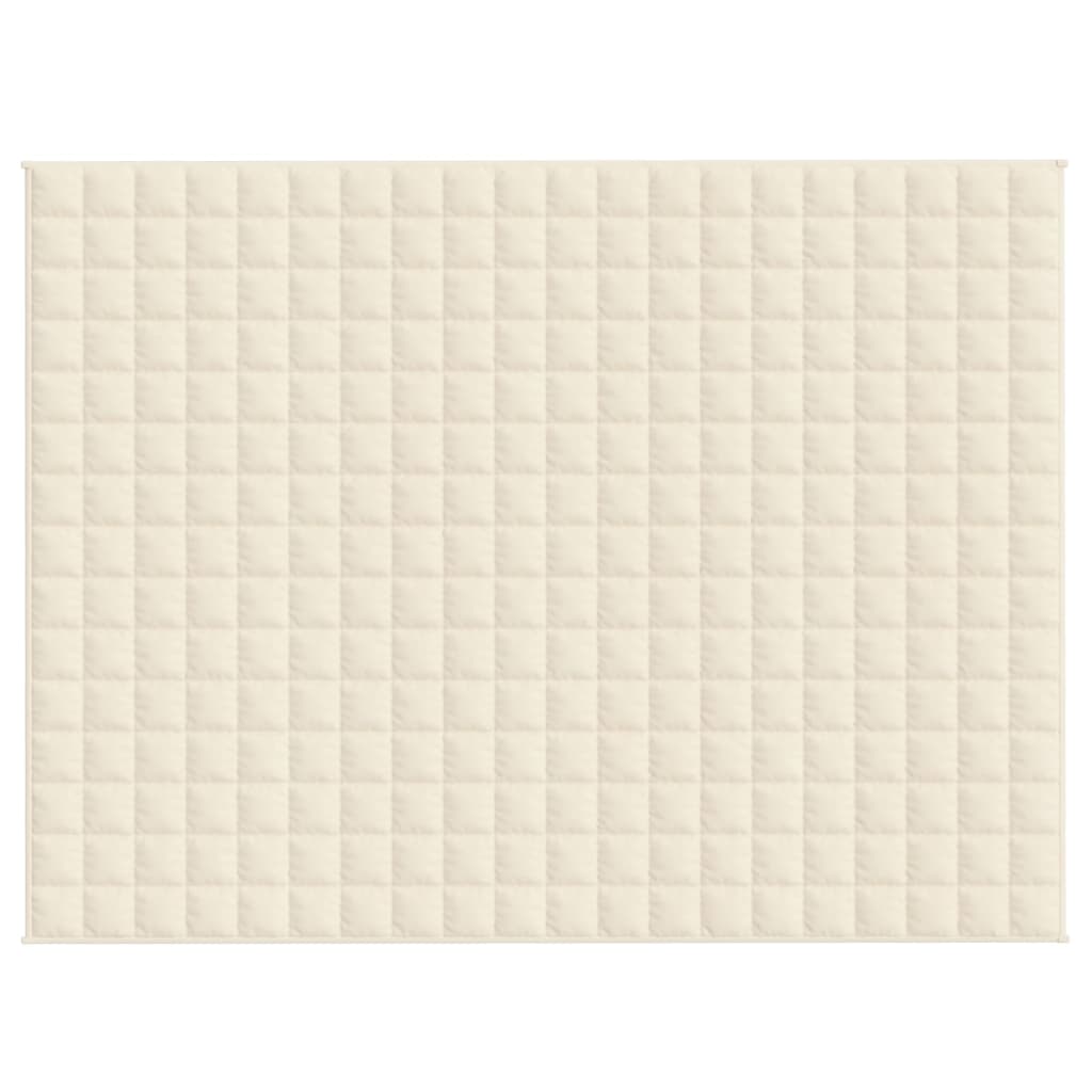 VIDAXL Coperta debole 152x203 cm 11 kg Crema leggera in tessuto