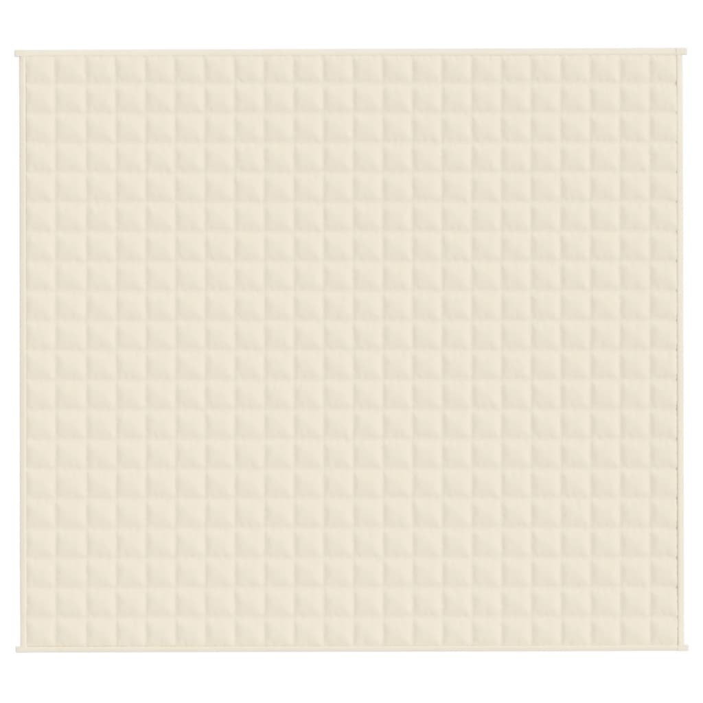 Manta de débil de Vidaxl 200x220 cm 9 kg de crema de luz de tela