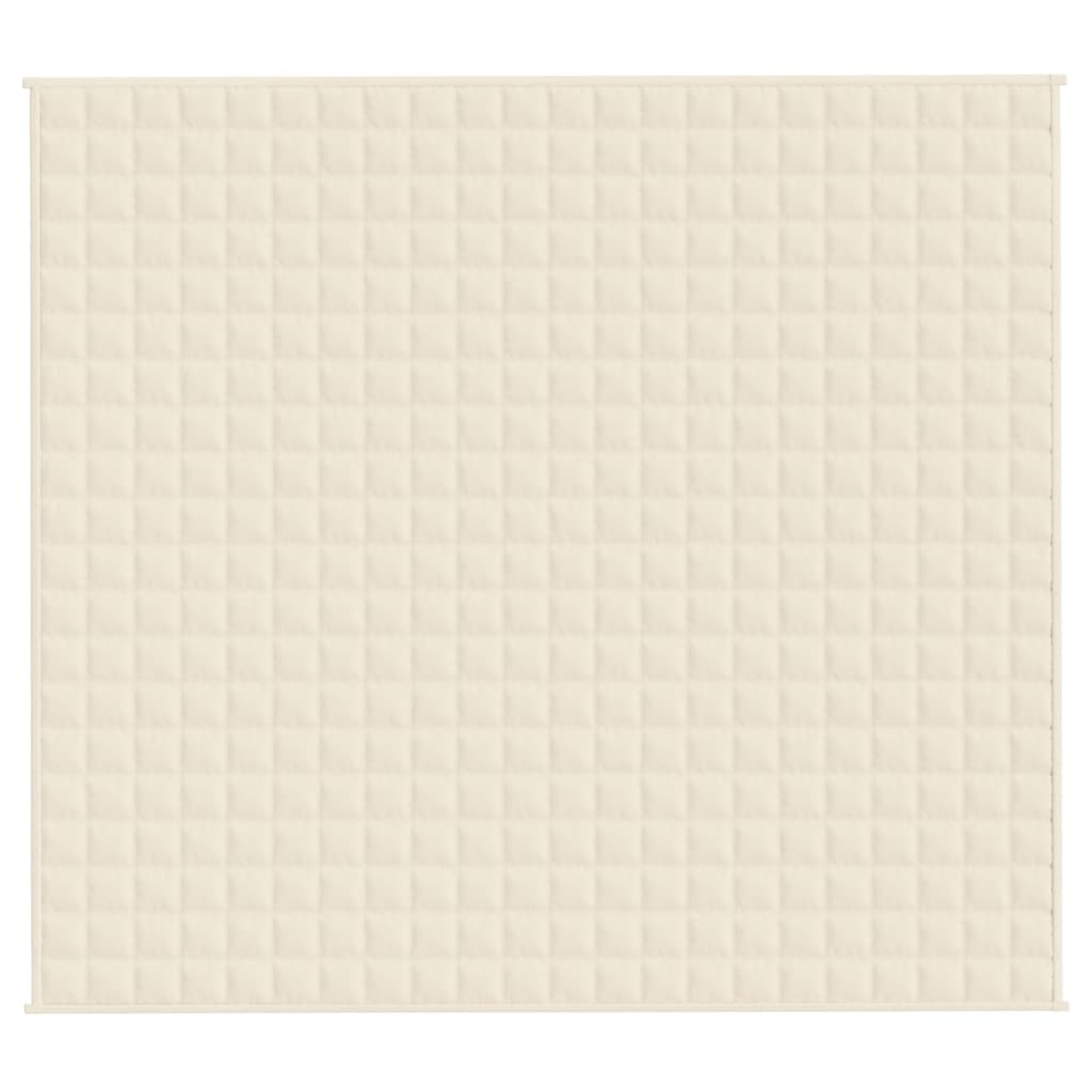 Manta de débil de Vidaxl 200x220 cm 13 kg de crema de luz de tela