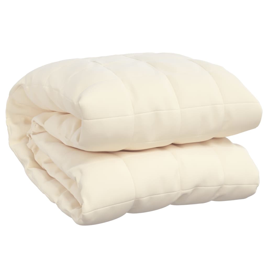 VIDAXL Coperta debole 220x240 cm 11 kg Crema leggera in tessuto