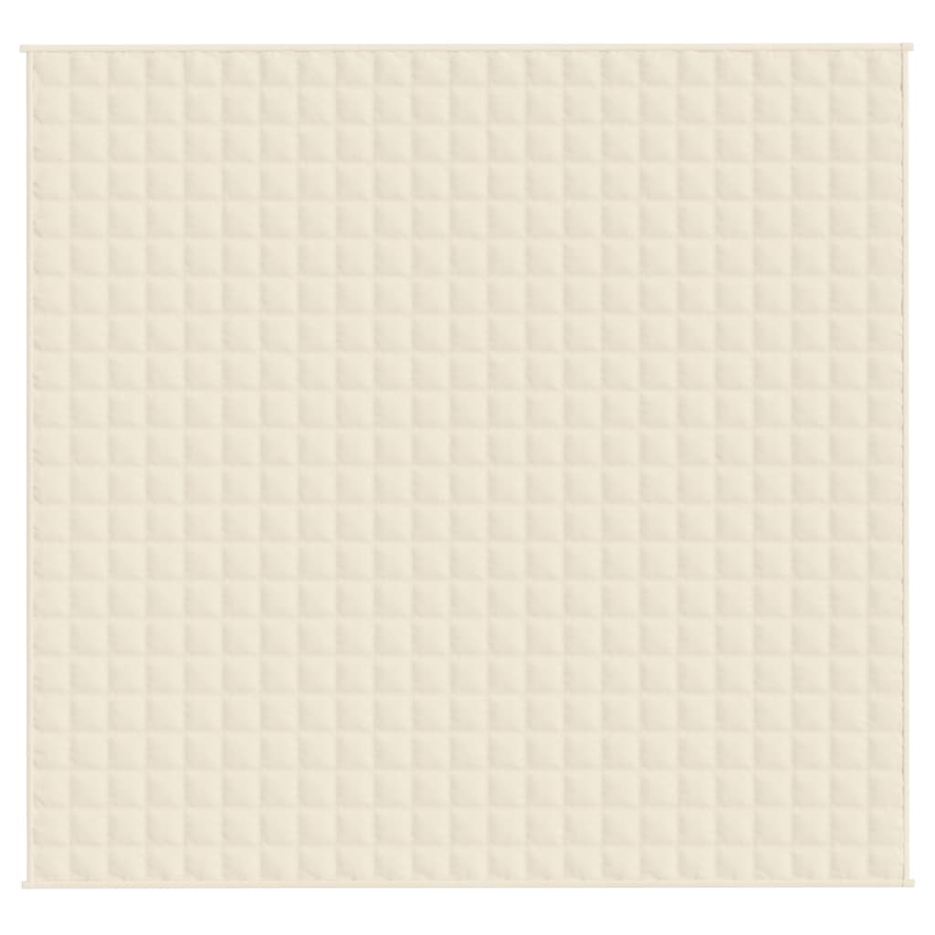 VIDAXL Coperta debole 220x240 cm 11 kg Crema leggera in tessuto