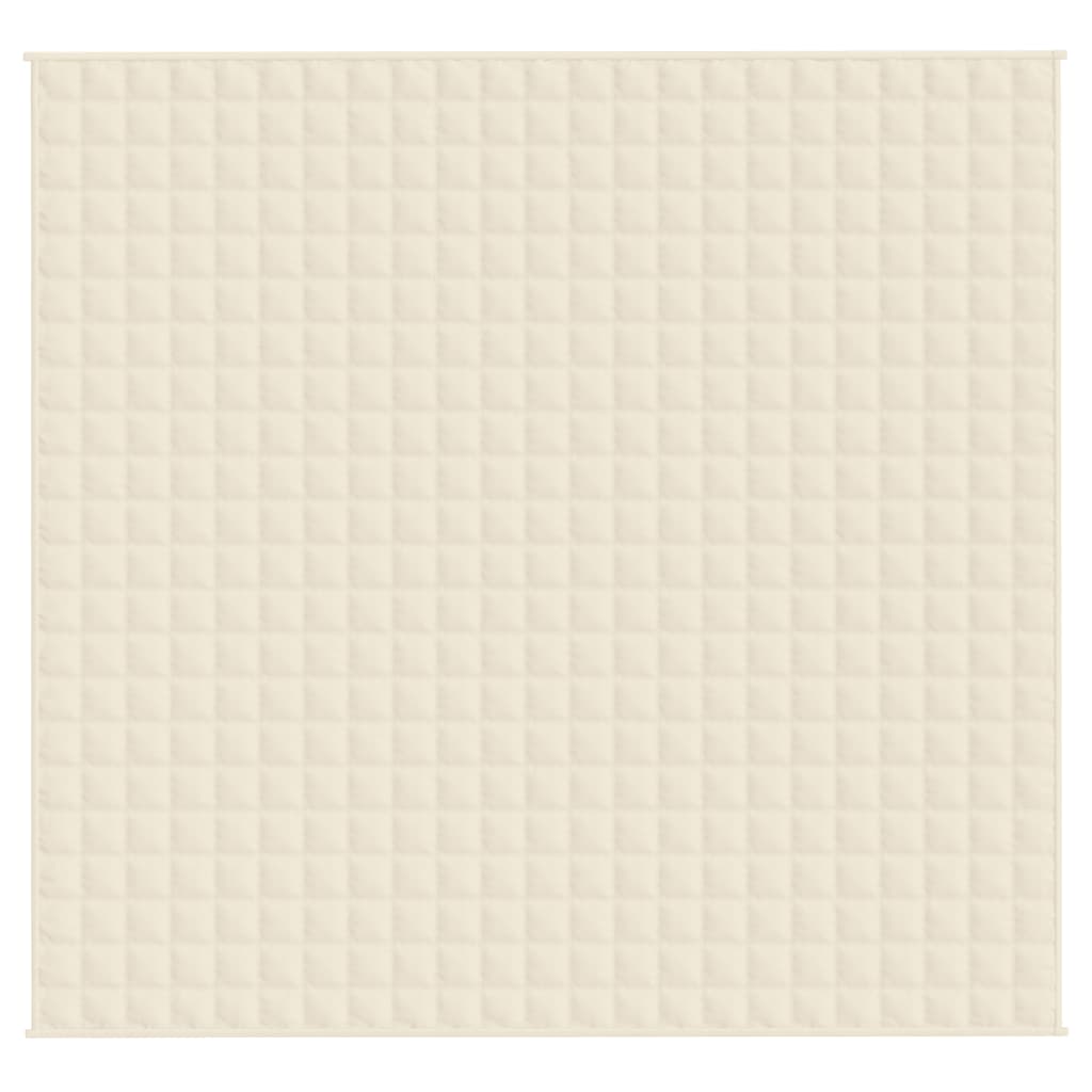 Manta de débil Vidaxl 220x230 cm 15 kg de crema de luz de tela -cocinera