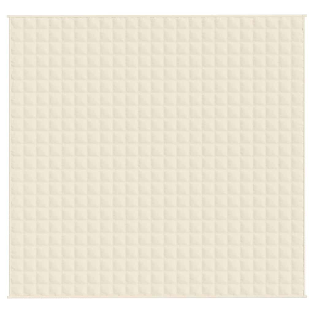 VIDAXL Coperta debole 220x240 cm 15 kg Crema leggera in tessuto