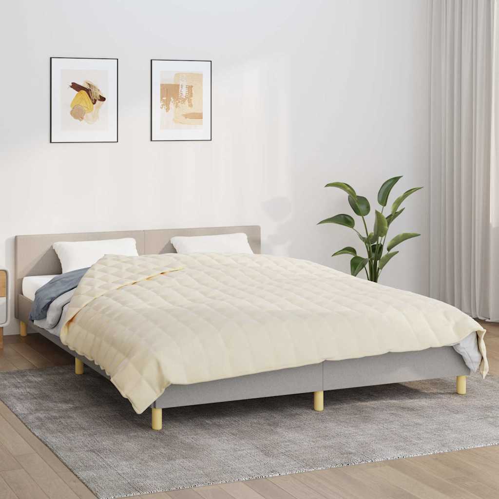 VIDAXL Coperta debole 220x240 cm 15 kg Crema leggera in tessuto