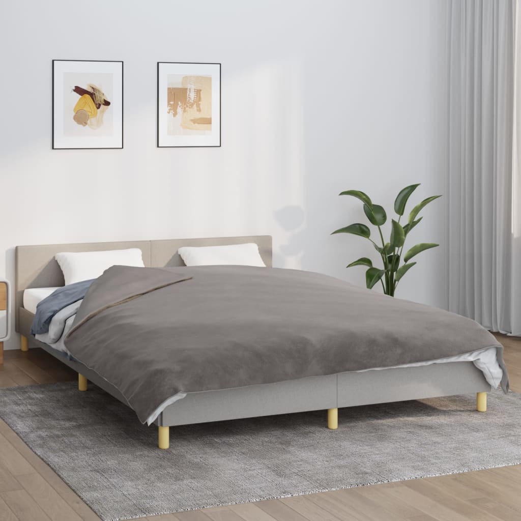 VIDAXL Coperta debole con copertina 200x220 cm 9 kg di tessuto grigio