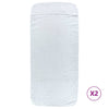 Toallas de cadena Vidaxl 2 PCS 400 g m² 60x135 cm de tela blanca