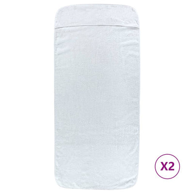 Asciugamani a filo Vidaxl 2 pezzi 400 g m² 60x135 cm tessuto bianco