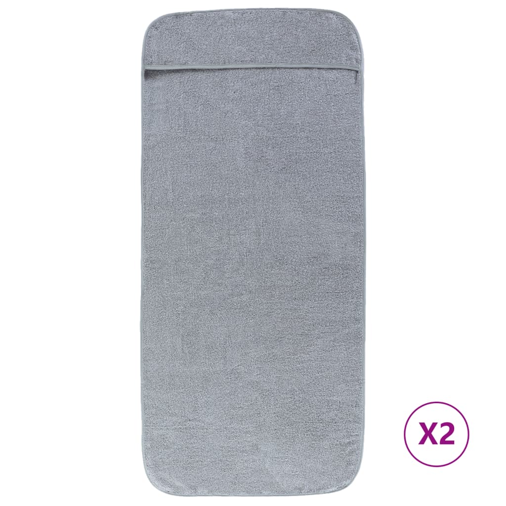Toallas de hilo Vidaxl 2 PCS 400 g m² 60x135 cm de tela gris