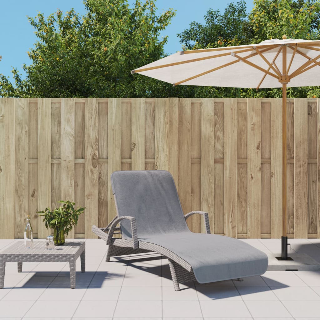 Asciugamani a filo Vidaxl 2 pezzi 400 g m² 75x200 cm tessuto grigio
