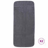 Asciugamani a filo Vidaxl 2 pezzi 400 g m² 60x135 cm in tessuto antracite