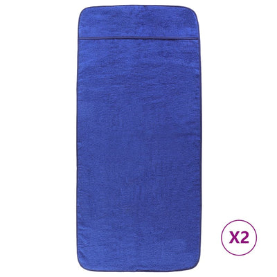 Asciugamani a filo Vidaxl 2 pezzi 400 g m² 60x135 cm tessuto blu reale