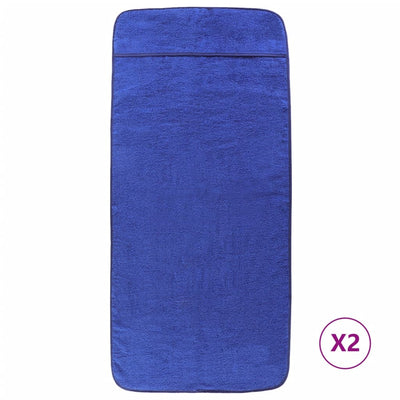 Toallas de cadena Vidaxl 2 pcs 400 g m² 75x200 cm de tela real azul
