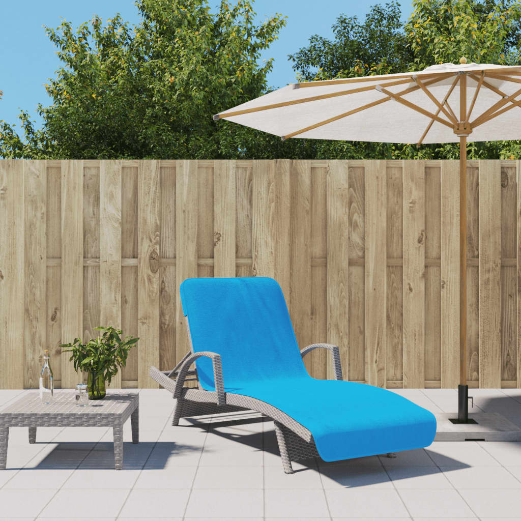 Asciugamani a filo Vidaxl 2 pezzi 400 g m² 75x200 cm tessuto turchese